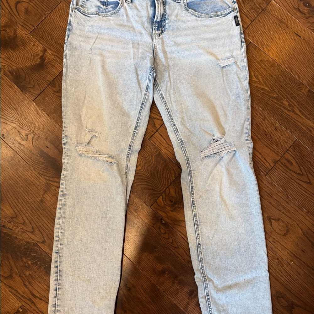 Women’s Silver Boyfriend Jeans